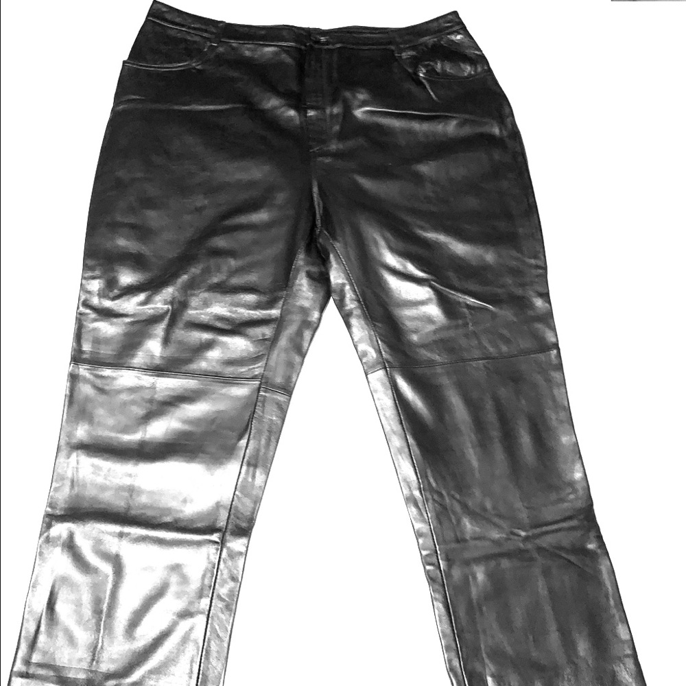 Leather capris